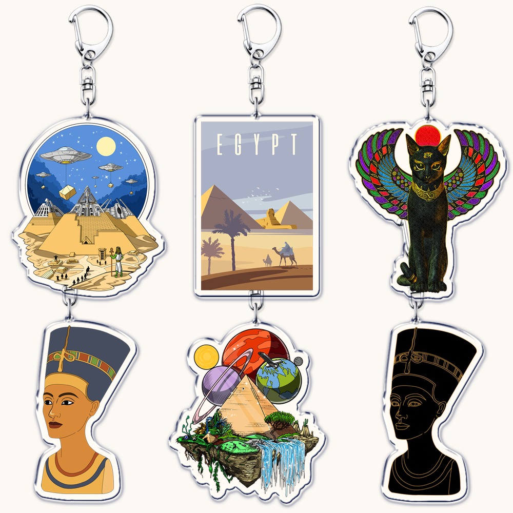 Travel Accessories Egypt - Ancient Egyptian Pyramids Keychains for Accessories