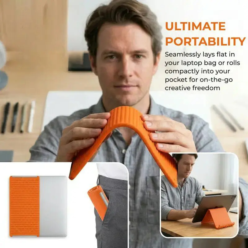 Travel Accessories To Gift - Silicone Foldable Phone Stand Tablets Laptops