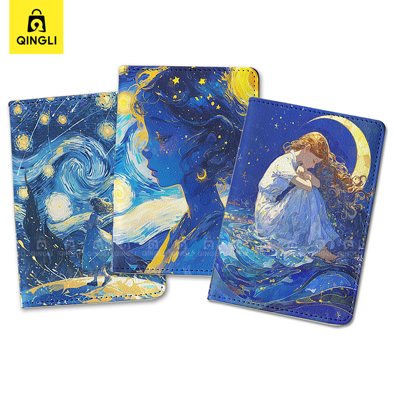 Travel Van Accessories - Caricature Van Gogh Starry Night Girl