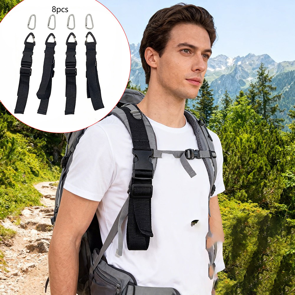 Travel Accessories In Bulk - 8-Piece External Bag Accessories Set, Includes