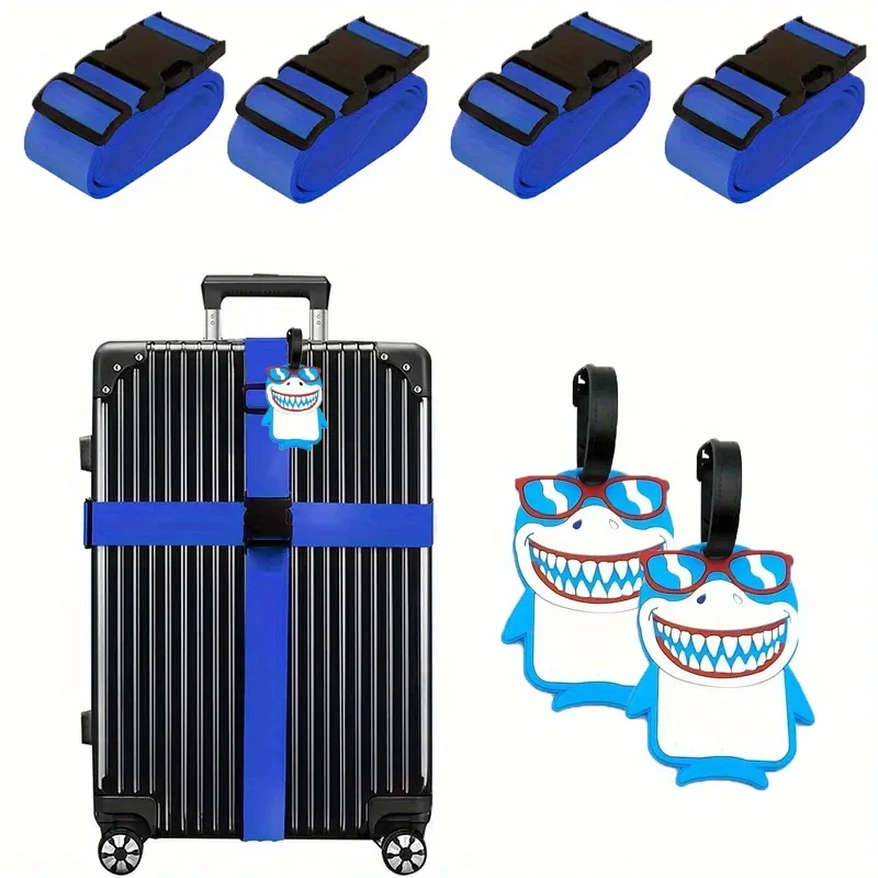 Travel Accessories In Bulk - 6 Pack Luggage Straps Luggage Tag