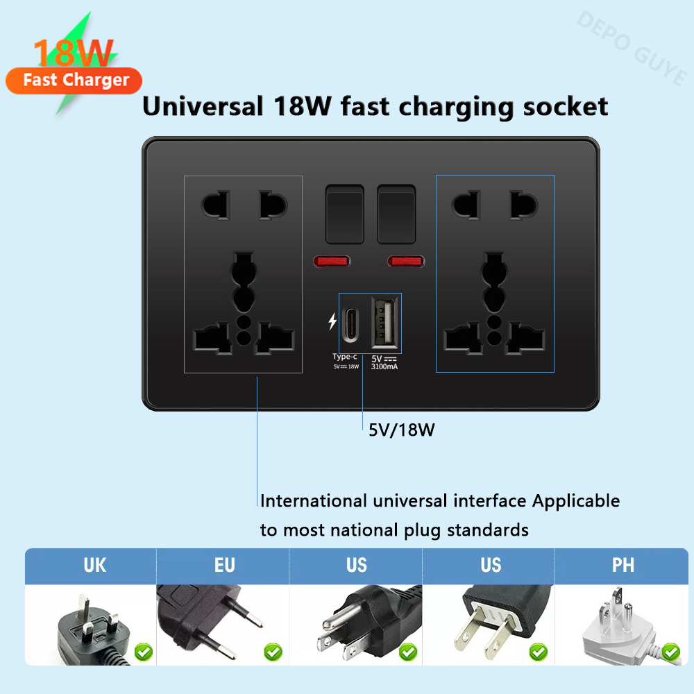 Universal Black USB Type-C 18W - Travel Accessories Uk reseña y precio