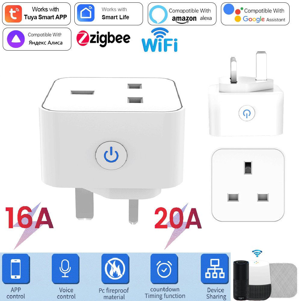 Tuya Smart Socket 16A/20A WiFi - Travel Accessories Uk reseña y precio