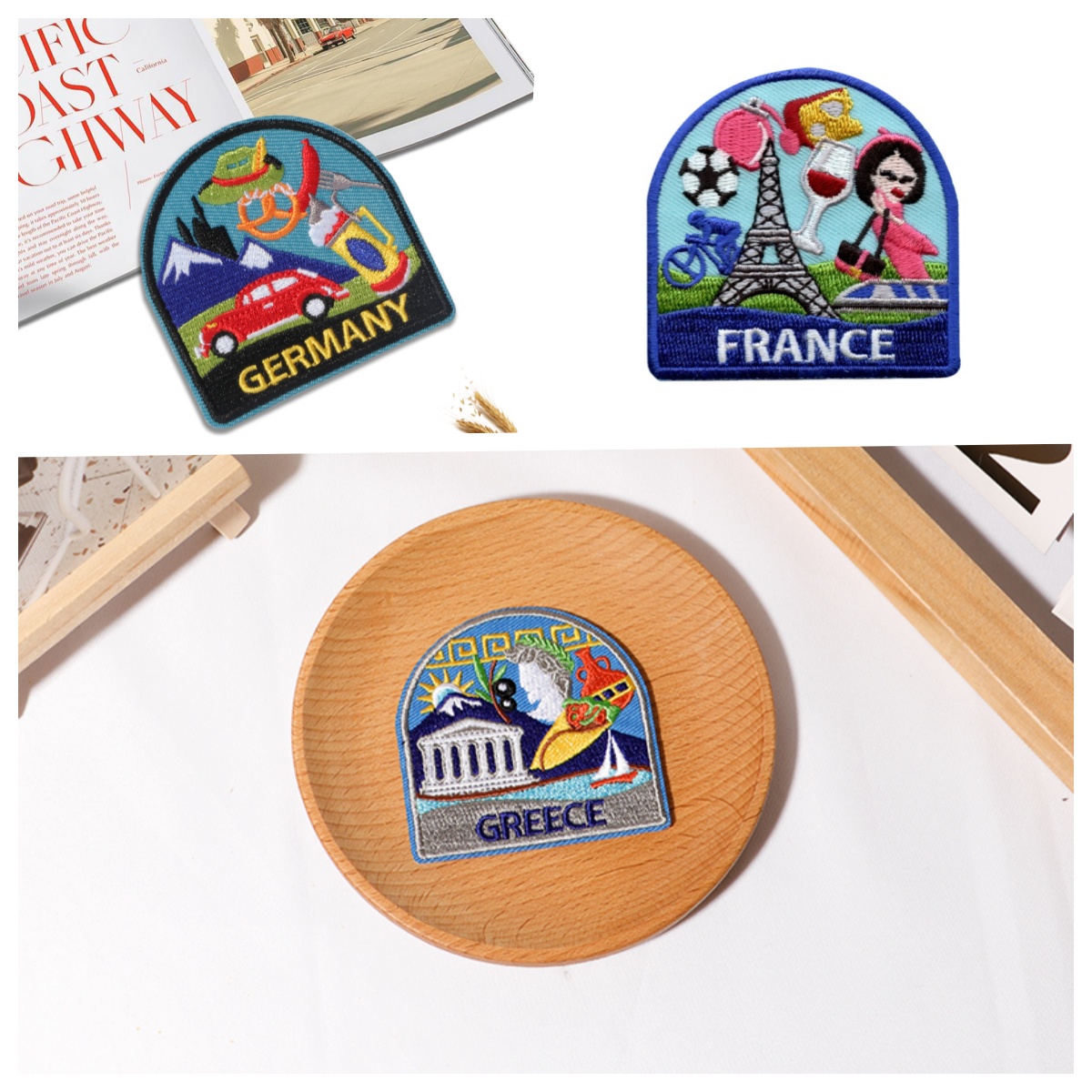 3Pcs European Country Art Embr - Travel Accessories Sewing Patterns reseña y precio