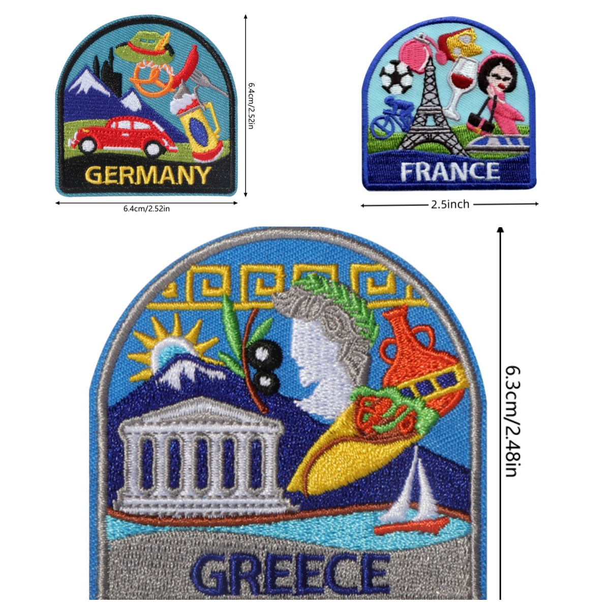 3Pcs European Country Art Embr - Travel Accessories Sewing Patterns reseña y precio