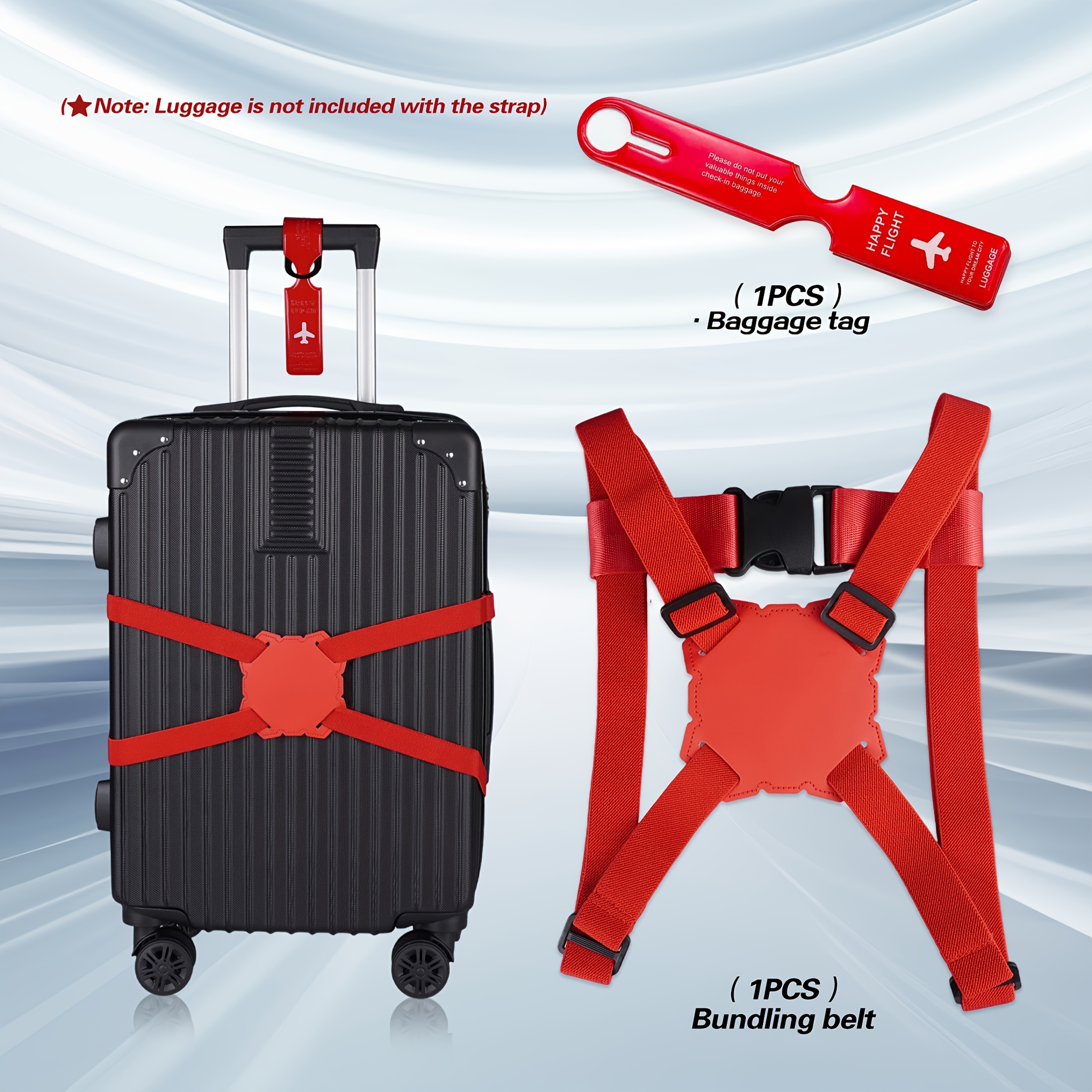 2-Piece Luggage Strap Set + Lu - Travel Accessories In Bulk reseña y precio