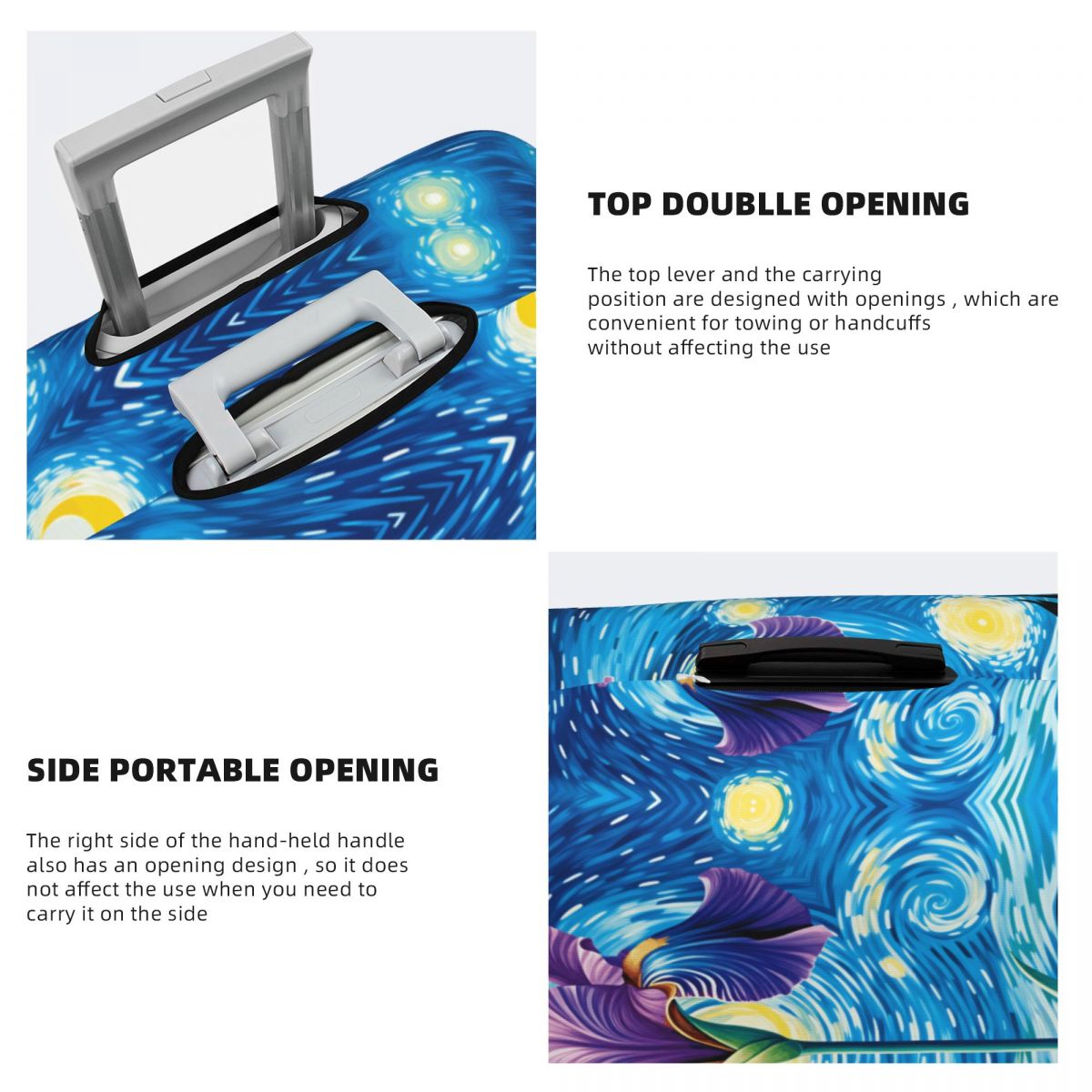 Irises With Van Gogh Starry Ni - Travel Van Accessories reseña y precio