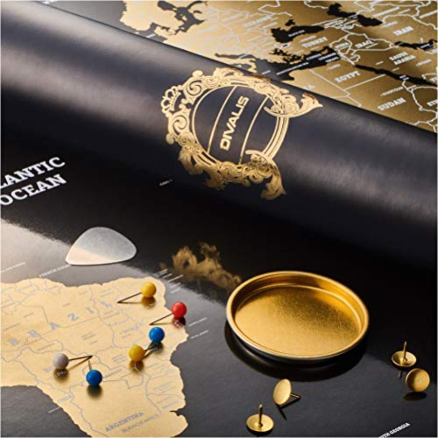 Scratch Off World Map - Extra  - Travel Accessories To Gift reseña y precio