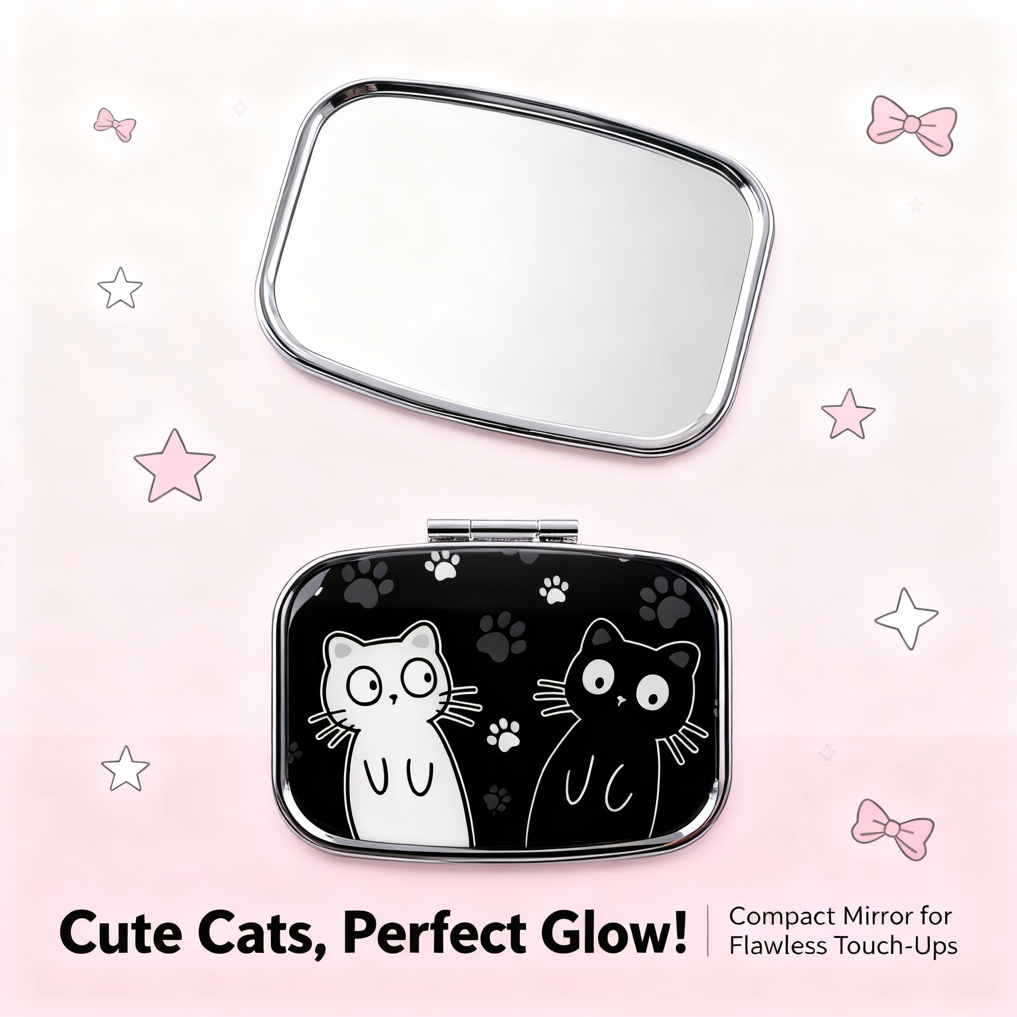 Cartoon Black And White Cat Tr - Travel Accessories In Bulk reseña y precio
