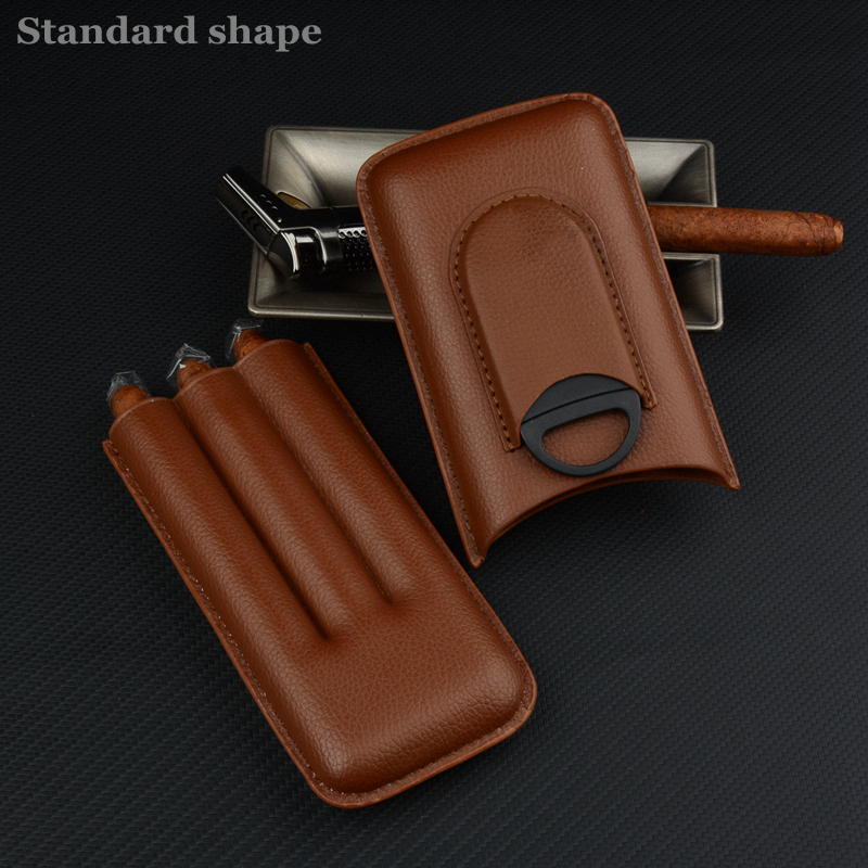 Leather Cigar Case Brown Cigar - Travel Accessories On Sale reseña y precio