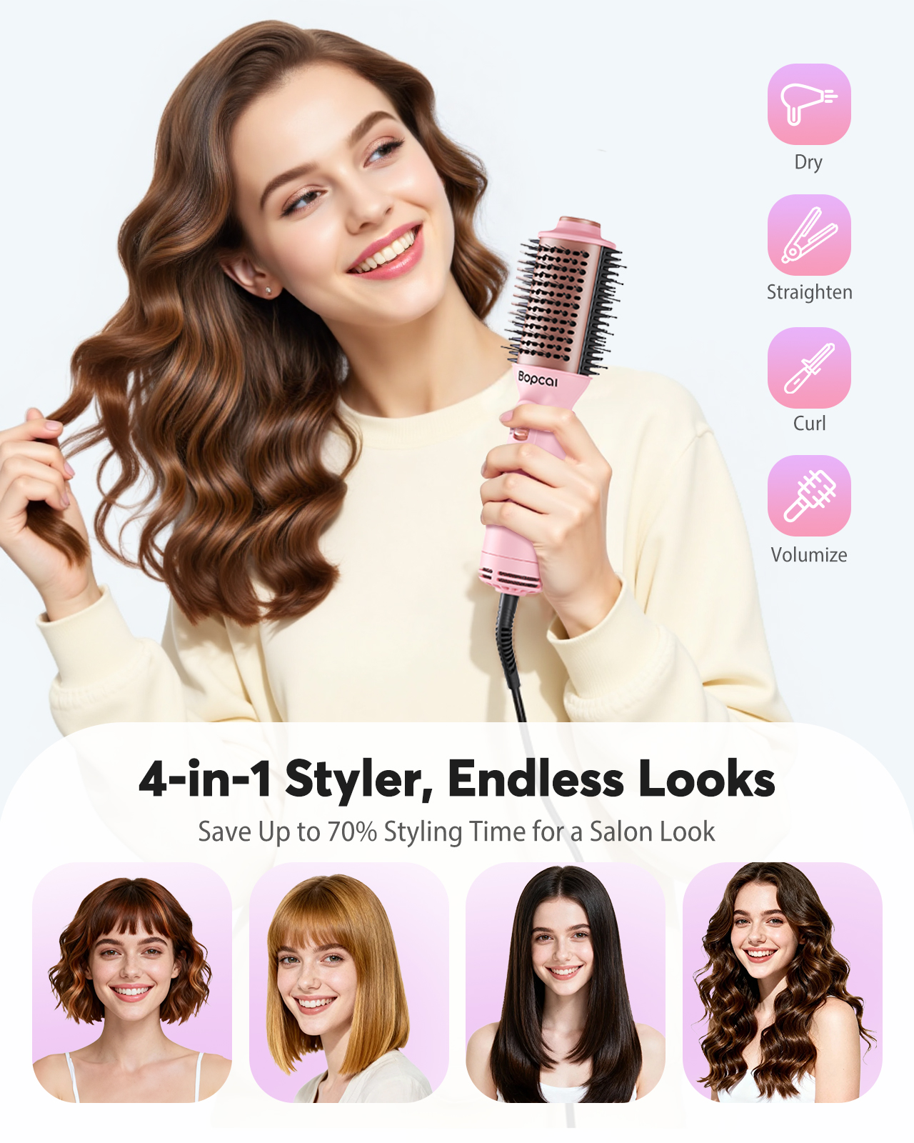 4 IN 1 Hot Air Brush Straighte - Travel Accessories Uk reseña y precio