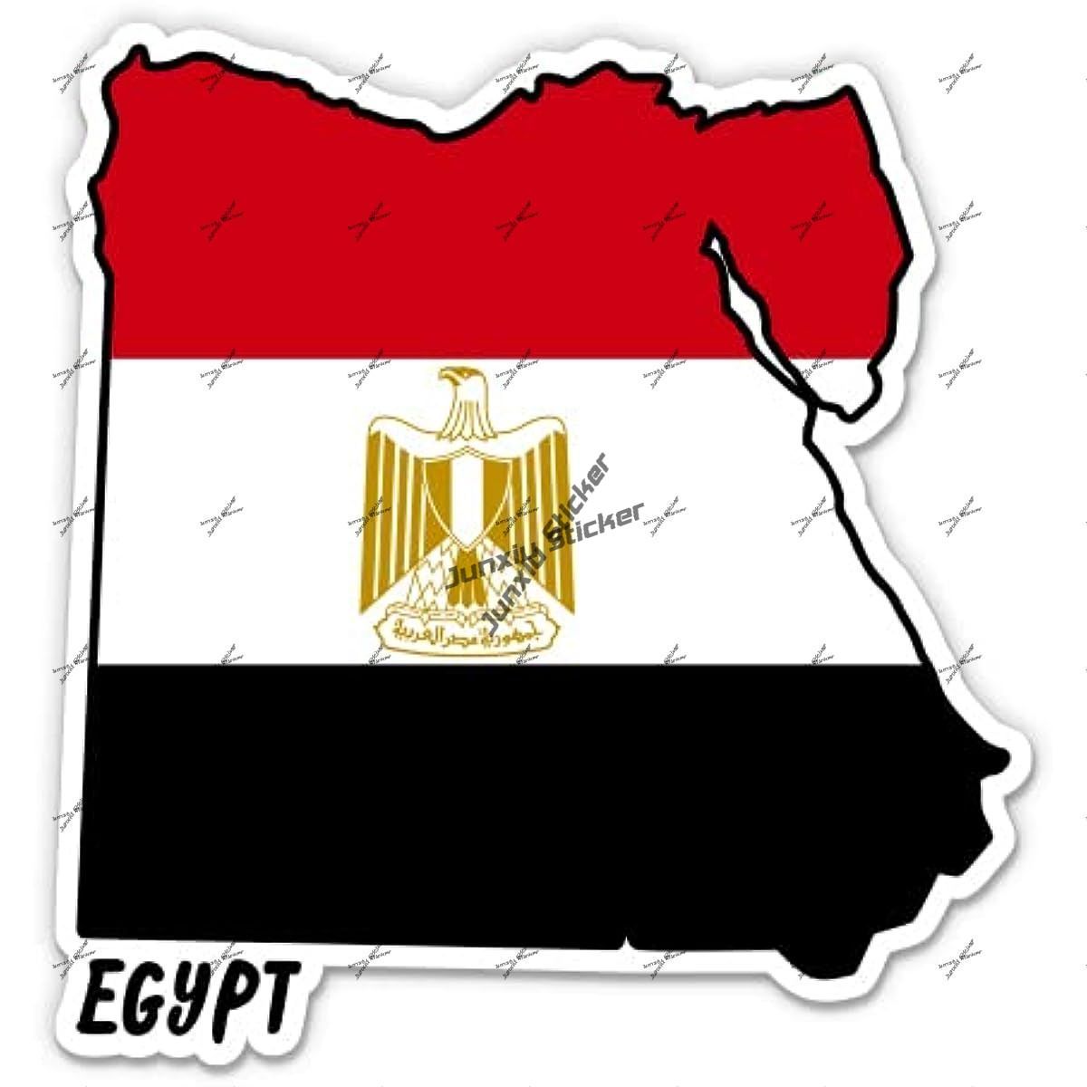 Egypt Decal Egypt Map with Fla - Travel Accessories Egypt reseña y precio
