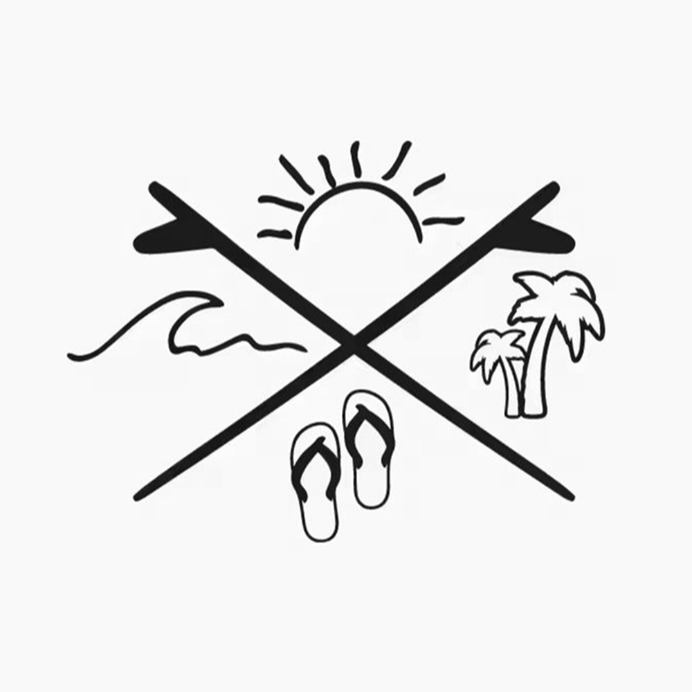 Summer Surf Vinyl Car Stickers - Travel Van Accessories reseña y precio
