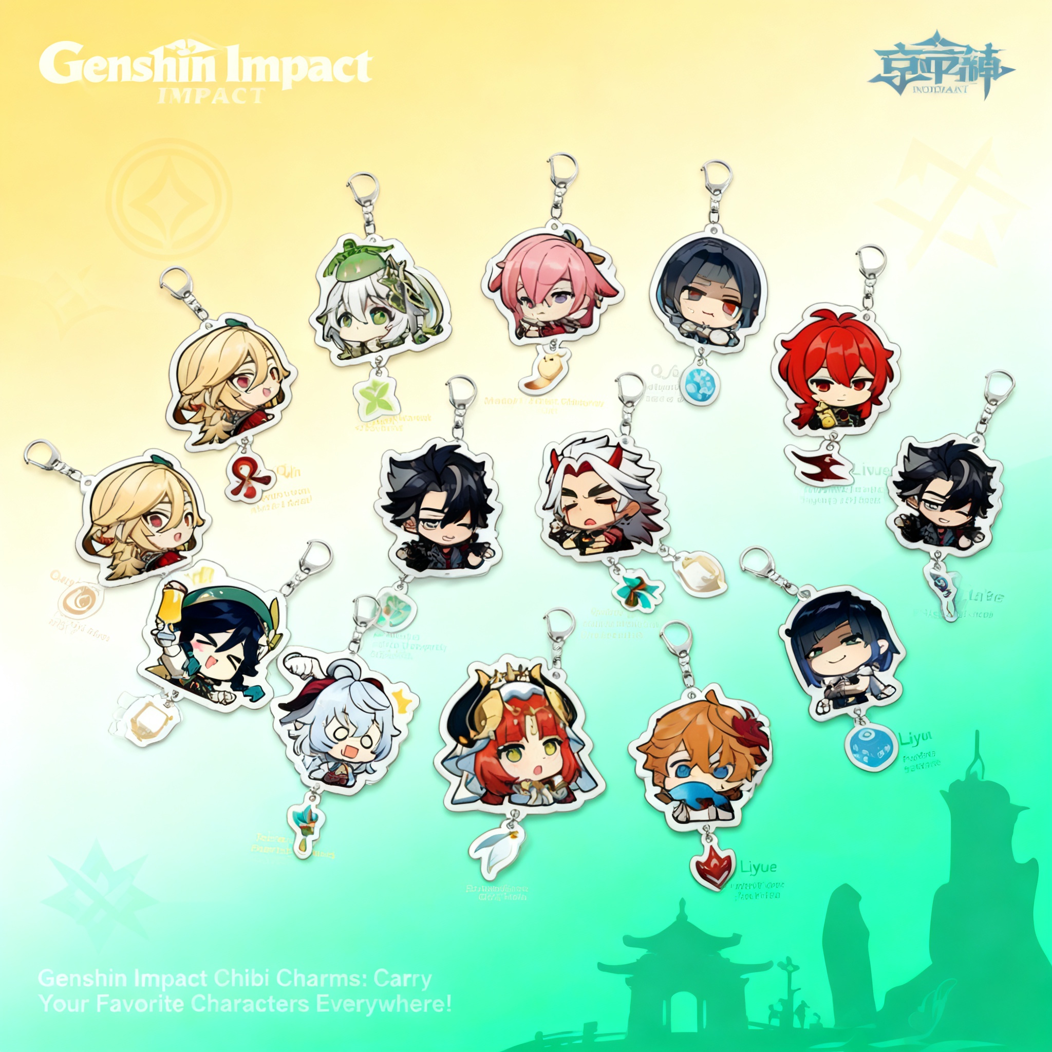 Genshin Impact Acrylic Keychai - Travel Accessories To Gift reseña y precio